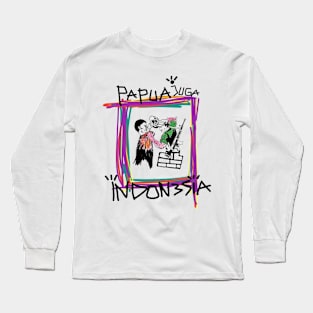 Papua juga Indonesia Long Sleeve T-Shirt